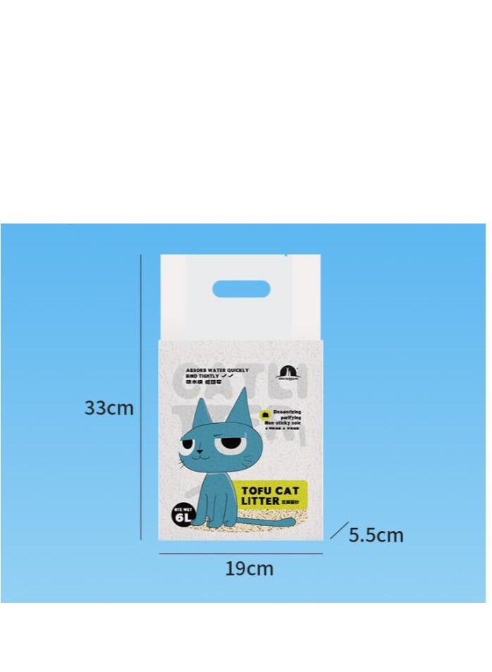 Tofu Cat Litter, Flushable Clumping Cat Litter Pellets, Pure Natural Pretty Dust-Free Kitty Litter, Low Tracking,  Ultra Absorbent Cat Litter 6L, 2.5KG/bag, Pack of 1（Green tea flavor) - Image 2