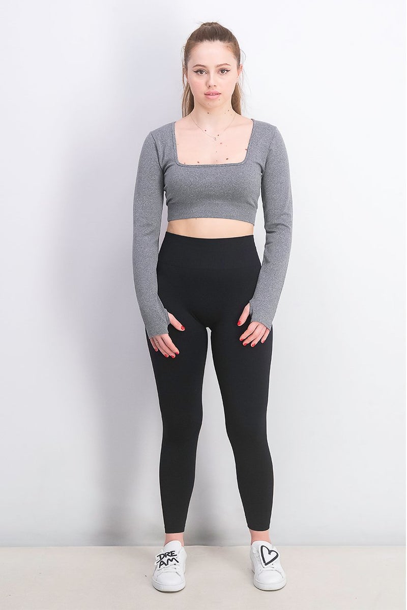 XOXO Women Regular Fit Long Sleeve Tops, Grey - Image 3