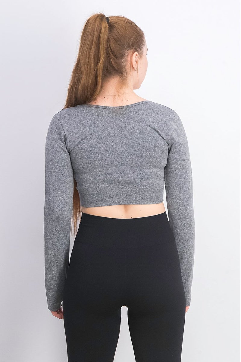 XOXO Women Regular Fit Long Sleeve Tops, Grey - Image 4