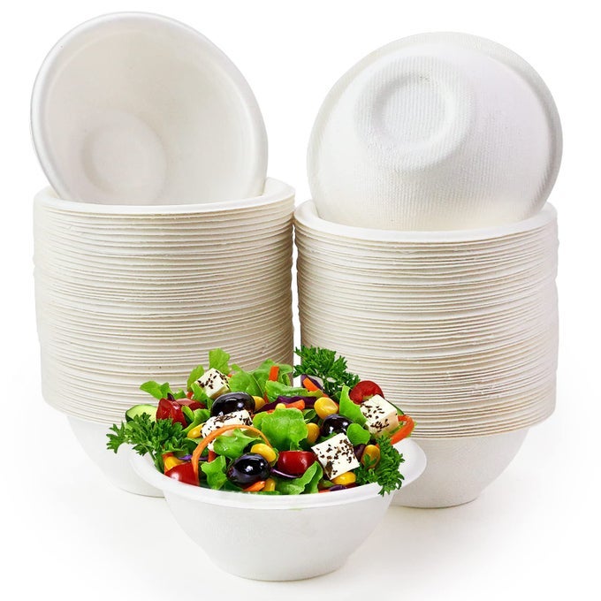 100 PACK 8OZ HEAVY DUTY DISPOSABLE PAPER BOWLS BULK COMPOSTABLE ECOFRIENDLY BOWLS FOR HOT SOUP ICE CREAM PARTYSALADSNACKSDESSERTPICNICS FOOD SERVICE WHITE