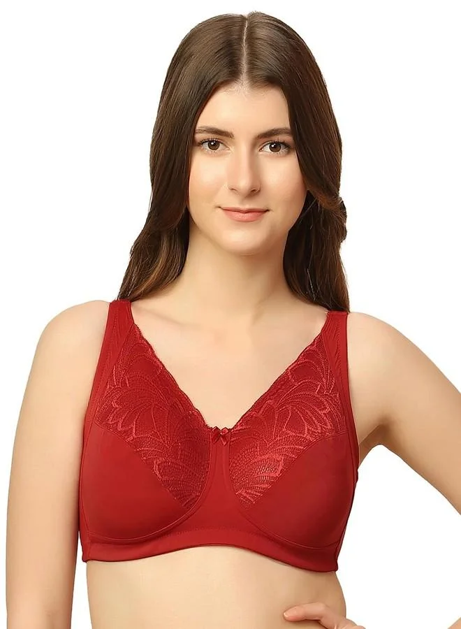 Triumph Triumph Women's Polyamide Wire Free Casual Non-Padded Bra (100I610_Red Wood)