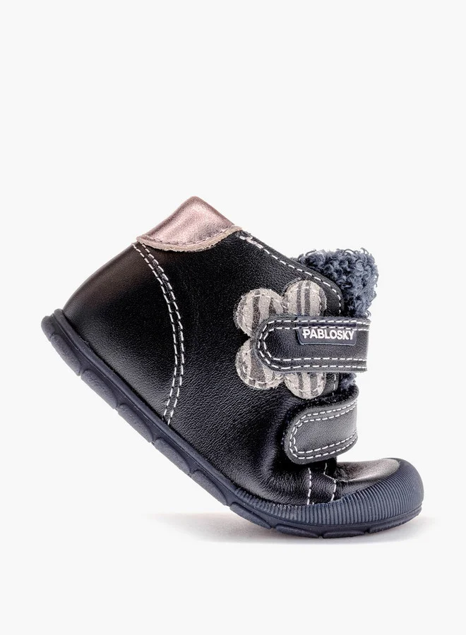 Pablosky Girls' High Top Sneakers with Hook and Loop Closure - 059820