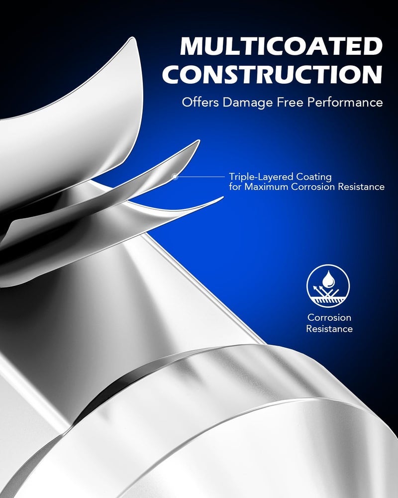 Orion Motor Tech صواميل أوريون موتور تك 1/2"-20 مع مقعد مخروطي، سداسي 19 مم 3/4" 1.38x0.87 بوصة. صواميل عجلات مطلية بالكروم متوافقة مع فورد موستانج إكسبلورر F-150 دودج رام 1500 جيب رانجلر، مجموعة من 20 - Image 3