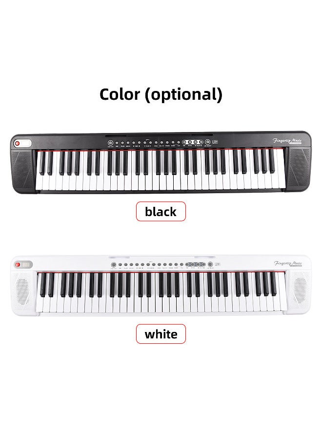 Generic - 61-Key Electronic Piano Multifunctional 61 Keys Piano Keyboard Portable Musical Instrument Illuminated Keyboard Digital Piano with Music Score Stand/Microphone - Image 1
