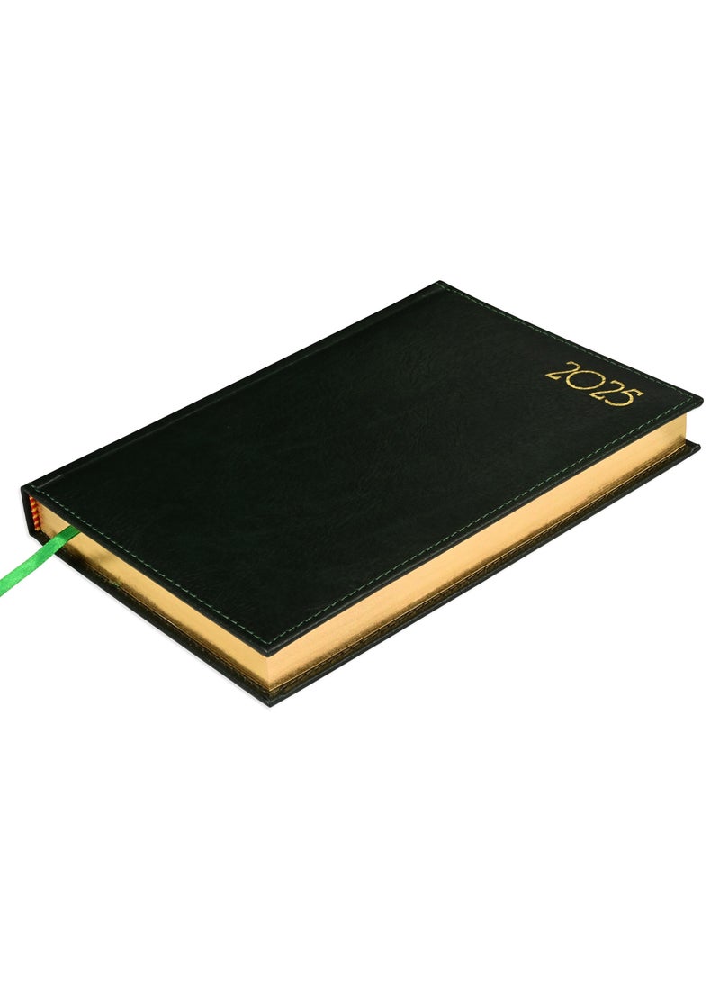 FIS FIS Golden A5 Diary 2025 (English) Green - FSDI26EG25GR  - Image 1