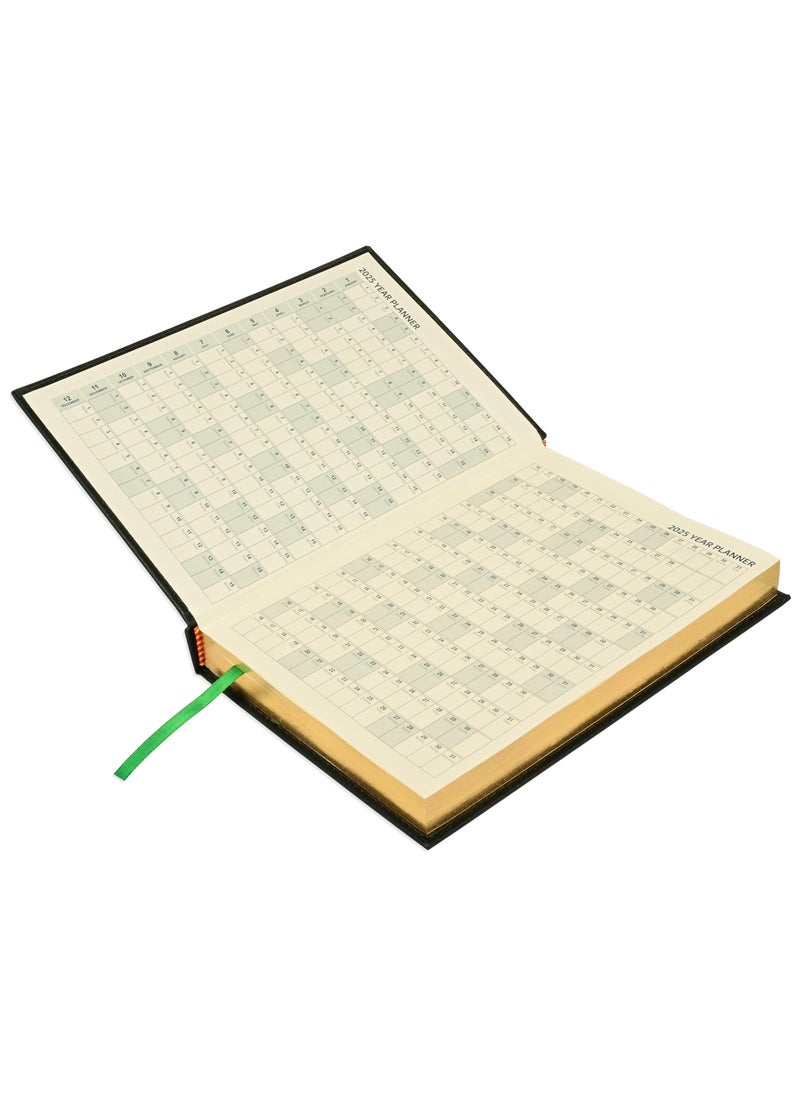FIS FIS Golden A5 Diary 2025 (English) Green - FSDI26EG25GR  - Image 3
