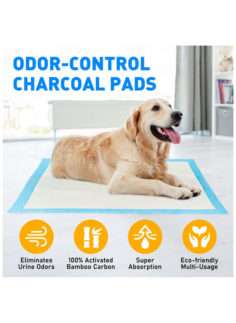 ANTIER Pee Pads for Dogs， M  45x60CM, Double thickened urine pad， Odor-Control & Super Absorbent, Pet Urine Pad, 7-Layer Quick Dry & Leak-Proof with Adhesive Tabs, Disposable (150 Counts) - Image 5
