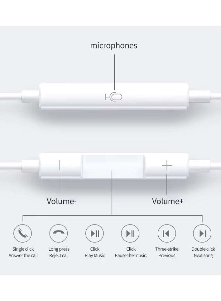 YEZLER Y09 Type-C Earphones with Microphone, Sound Pro Quality, 1500mm Durable Cable, Type-C Connector, High-Definition Audio - Image 4