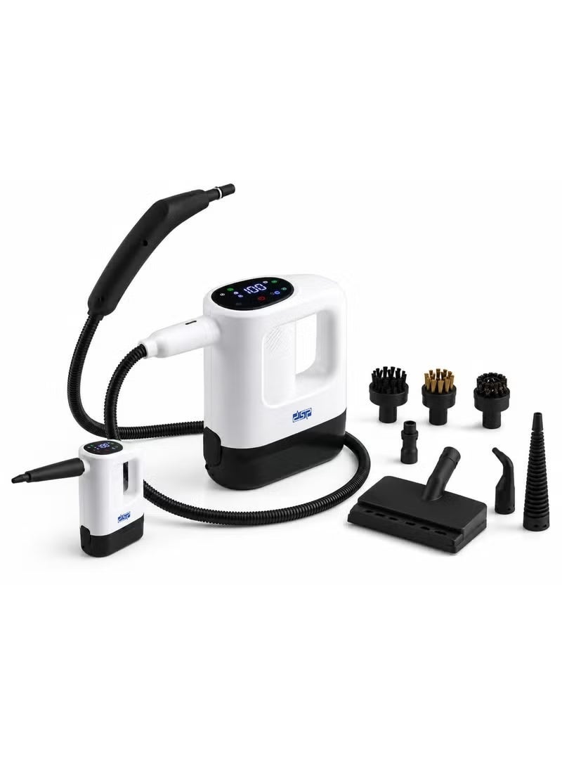 DSP KD2100 15-in-1 Steam Cleaner 1200W, 3 Bar, 400ml Tank, 15s Fast Heating, 3 Steam Levels, Touch Control, Multi-Surface Accessories, White/Black - Image 1