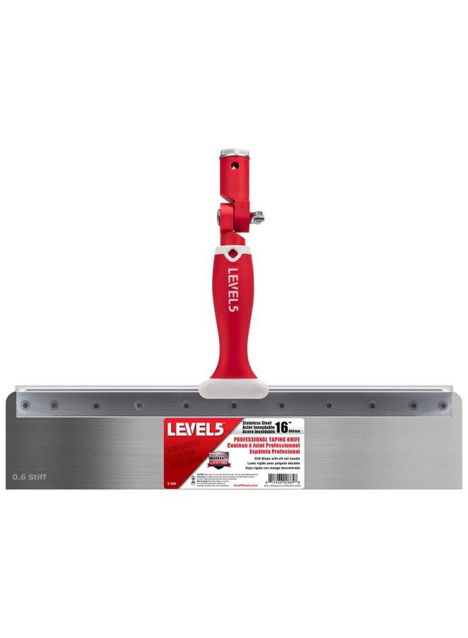 Level-5 LEVEL5 16" Offset Knife, 0.6mm STIFF Stainless Steel Blade | Soft-Grip Handle | 5-388 - Image 1
