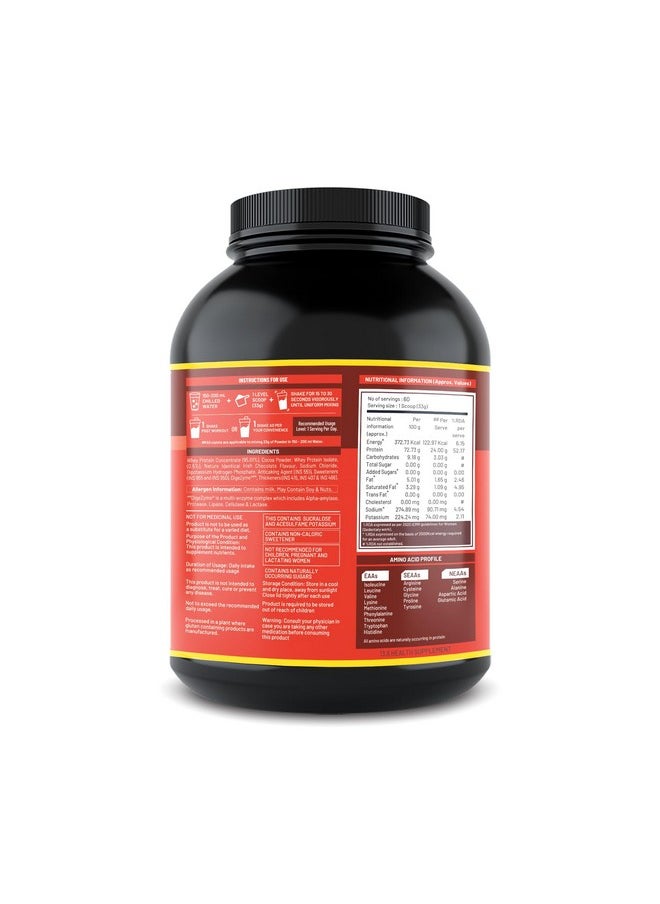 RiteBite Max Protein Whey Protein Irish Chocolate 2Kg| 60 Servings| Digezyme For Enhanced Digestion | 25G Protein | 5.2G Bcaas | Zero Added Sugar | For Adults (Men & Women) | High Protein| Gluten Free| 100% Vegetarian  - Image 3