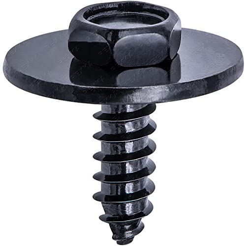 Rexka 20 pcs M4.8-1.61 x 16mm Hex Head Sems Screws for BMW Wheel Arch Trim Underfloor Coating Rear Trim Cover Underhood Shield 07147129160 E46 E60 E63 E66 E70 E82 E83 E90 07-14-7-129-160 - Image 1