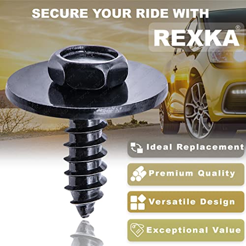 Rexka 20 pcs M4.8-1.61 x 16mm Hex Head Sems Screws for BMW Wheel Arch Trim Underfloor Coating Rear Trim Cover Underhood Shield 07147129160 E46 E60 E63 E66 E70 E82 E83 E90 07-14-7-129-160 - Image 4