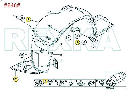 Rexka 20 pcs M4.8-1.61 x 16mm Hex Head Sems Screws for BMW Wheel Arch Trim Underfloor Coating Rear Trim Cover Underhood Shield 07147129160 E46 E60 E63 E66 E70 E82 E83 E90 07-14-7-129-160 - Image 5