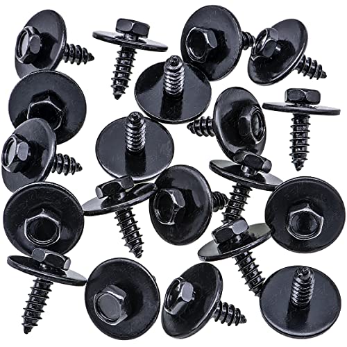 Rexka 20 pcs M4.8-1.61 x 16mm Hex Head Sems Screws for BMW Wheel Arch Trim Underfloor Coating Rear Trim Cover Underhood Shield 07147129160 E46 E60 E63 E66 E70 E82 E83 E90 07-14-7-129-160 - Image 2