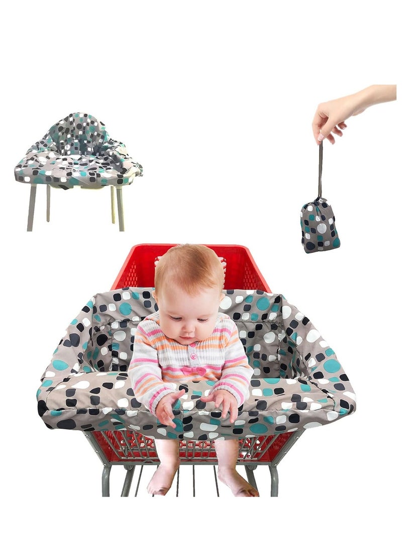 Generic Shopping Cart Cover for Baby Polyester Baby Shopping Cart Cover Multifunctional Cart Covers for Babies Universal Fit Soft Padded Grocery Cart Cover 2-in-1 for Baby Boy Girl  - Image 1