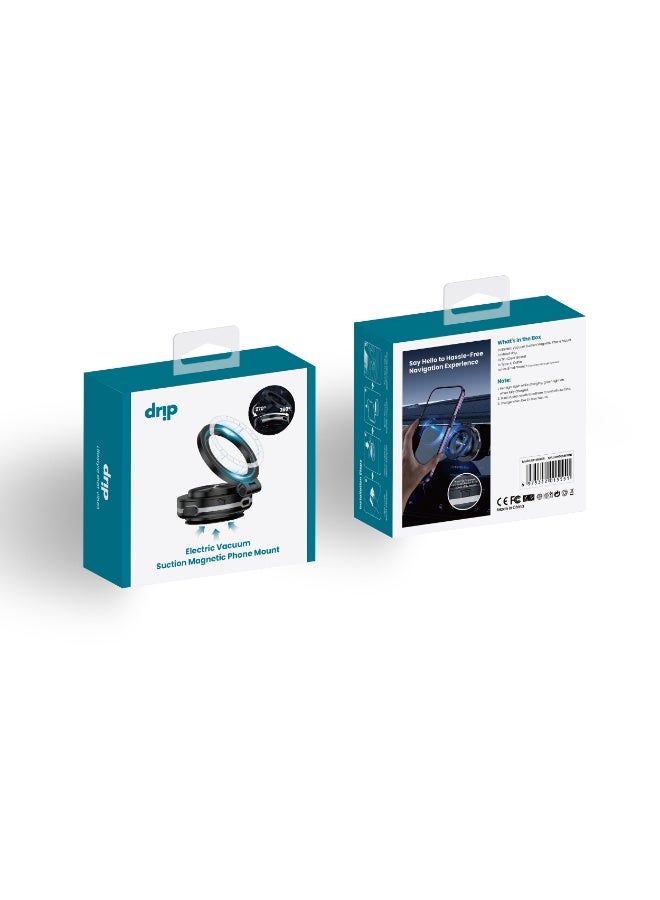 DRIP 🧲📱 Foldable Magnetic Phone Mount Vacuum Suction Adjustable Car Dashboard Holder for iPhone Android - Image 5