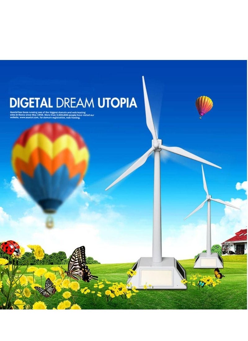 Generic - Kids Students Solar Wind Turbine Toy DIY Solar Power Rotating Base Windmill Wind Turbine Model Desktop Science Educational Toy - Image 1