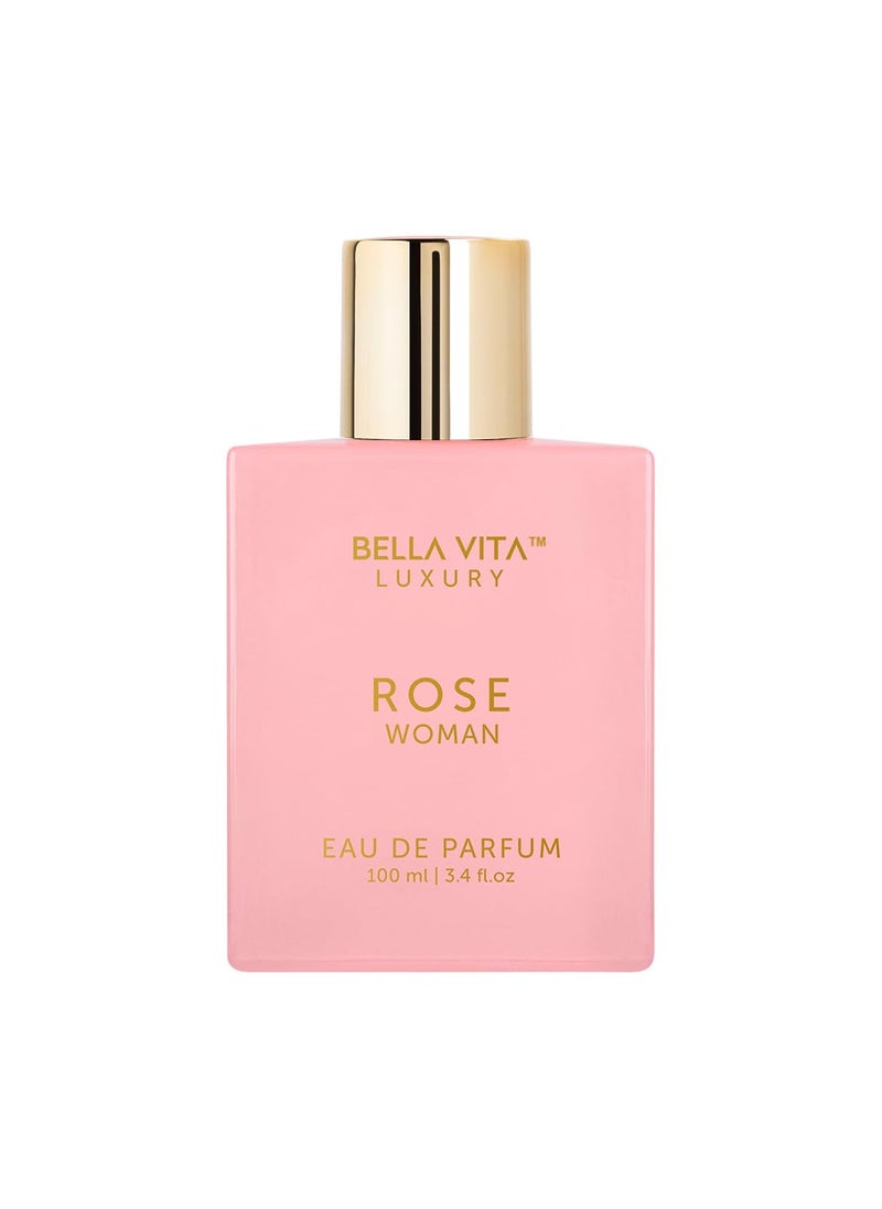 Bella Vita Luxury - Bella Vita Luxury Rose Women's Eau De Parfum (3.4 fl. oz.) | Floral, Oriental & sweet Perfume for Women | Notes: Amber Vanilla, Black Currant, Rose, Jasmine | Vegan & Cruelty-Free - Image 1