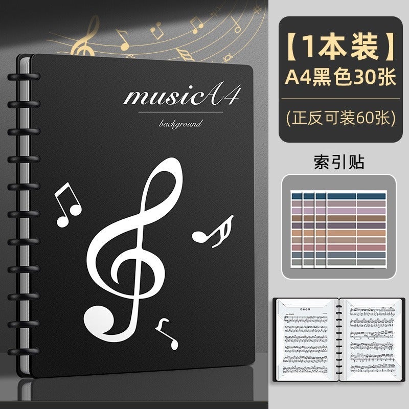 ofeankri PP Sheet Music Folder for Piano - A4 Size, Dark Brown, Classic Style - Image 3