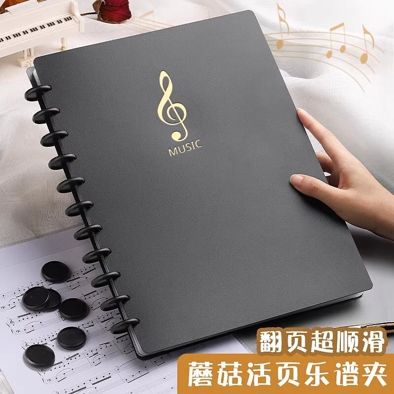 ofeankri PP Sheet Music Folder for Piano - A4 Size, Dark Brown, Classic Style - Image 2