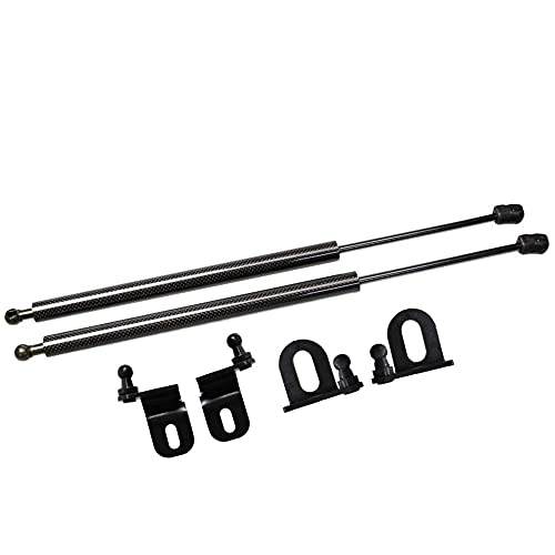 TSUBASA Lift Supports for Mitsubishi Evolution X EVO 10 CZ4A 2008-2015 Front Bonnet Hood Modify Carbon Fiber Gas Charged Shock Dampers Spring Struts Bar (2 PCS) (Black Carbon Fiber) - Image 1