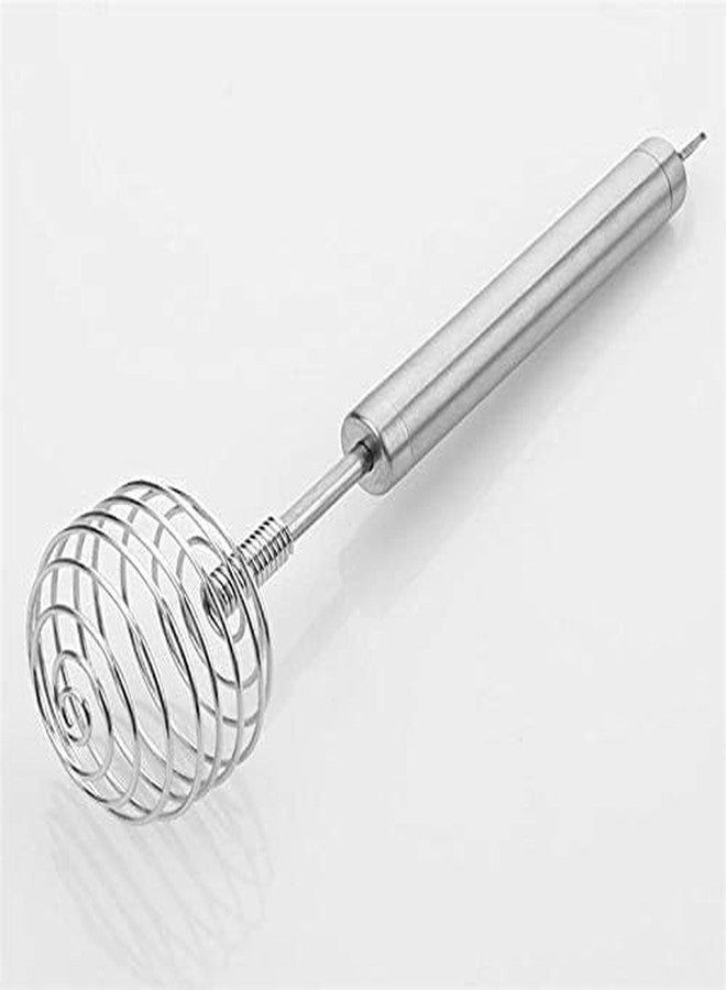 XIBO Steel Spiral Egg Beater Stainless Steel Wire Coil Spiral Whisk Milk and Egg Beater Kitchen Utensils for Blending, Whisking, Beating. - Image 1