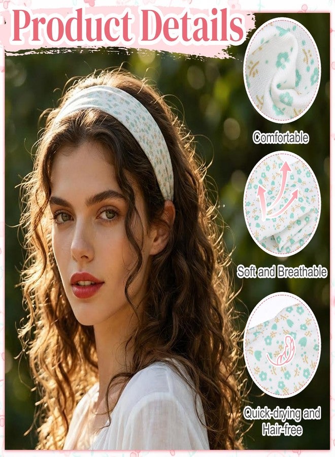 ZhouBoat 8 Pcs Fashion Headbands for Women, Non Slip Elastic Floral Hairbands, Soft Fabric Head Bands for Women Hair Accessories - Image 5