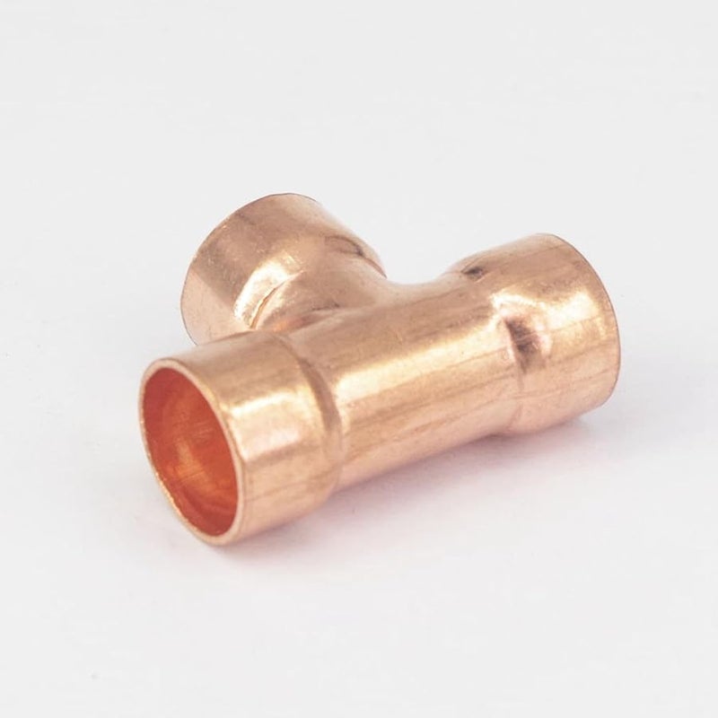 25mm Copper End Feed Equal Tee 3 Way Pipe For Air Conditioner Refrigeration Water Heater - Image 5