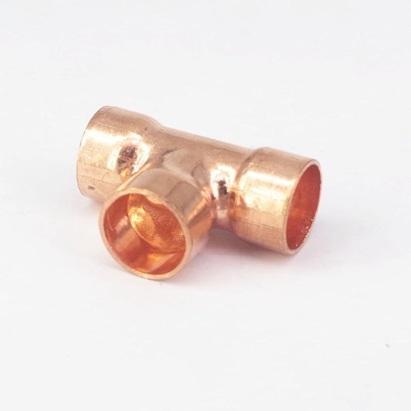 25mm Copper End Feed Equal Tee 3 Way Pipe For Air Conditioner Refrigeration Water Heater - Image 4