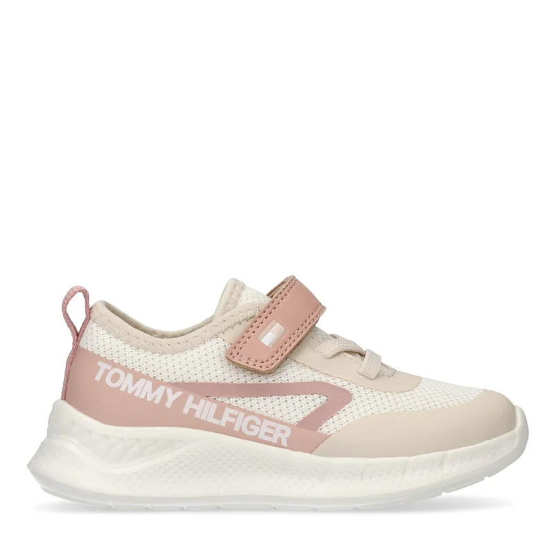 تومي هيلفيغر Little Low Top Lace Up/Velcro Sneakers
