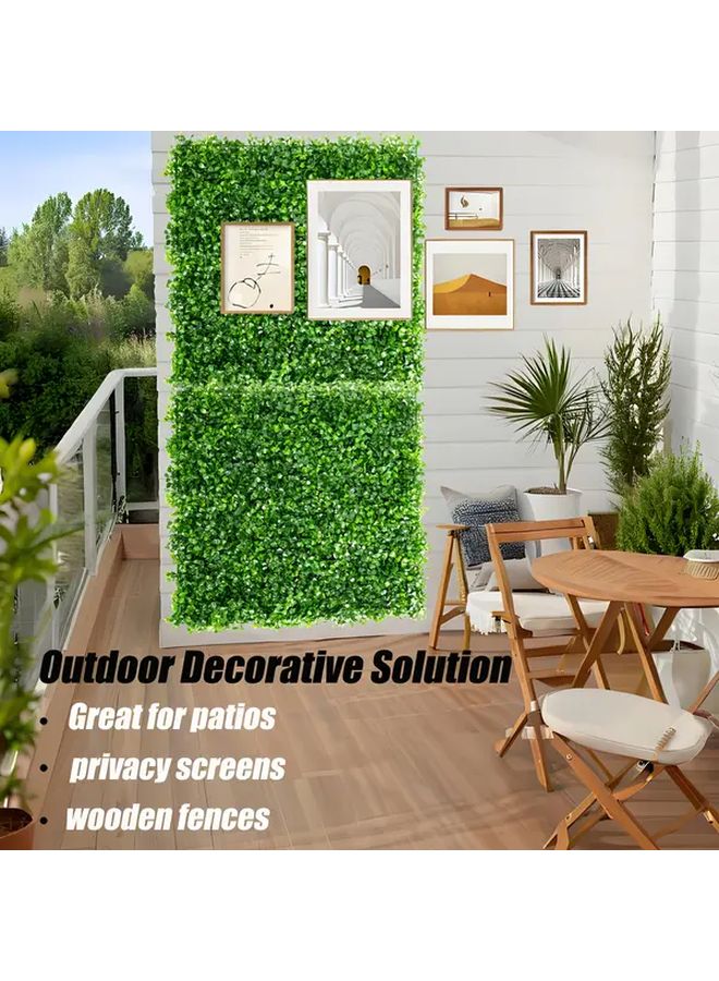 Green Artificial Grass Wall Panels With Wood Frame Indoor Outdoor Decor - Image 3