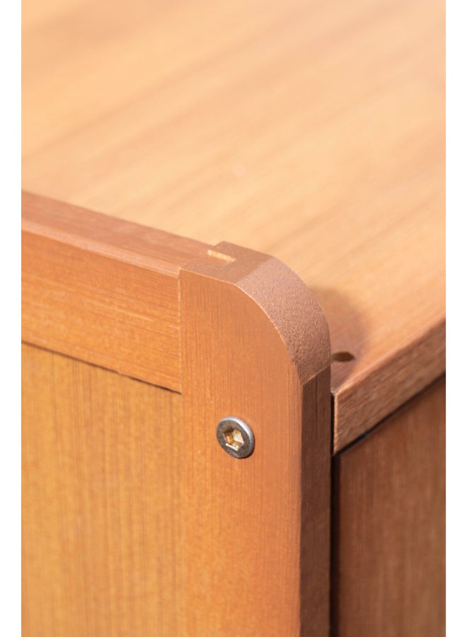 بست وان خزانة أحذية عملية وأنيقة مثالية للحفاظ على مساحة معيشة منظمة ومرتبة وجذابة 90×33×97 سم بني 3 أبواب 7 طبقات - Image 3