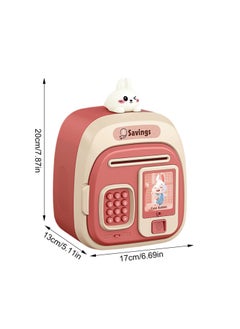 Chabeia Electronic Money Bank for Kids (Rabbit, Pink) – Smart Piggy Bank with Automatic Bill Grab, Password Lock, Coin Storage & Sound Effects, Educational Toy for Financial Learning & Saving Habits  - Image 5