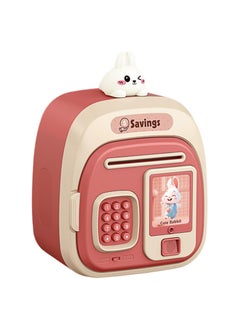 Chabeia Electronic Money Bank for Kids (Rabbit, Pink) – Smart Piggy Bank with Automatic Bill Grab, Password Lock, Coin Storage & Sound Effects, Educational Toy for Financial Learning & Saving Habits  - Image 1