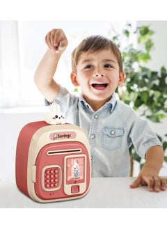 Chabeia Electronic Money Bank for Kids (Rabbit, Pink) – Smart Piggy Bank with Automatic Bill Grab, Password Lock, Coin Storage & Sound Effects, Educational Toy for Financial Learning & Saving Habits  - Image 2
