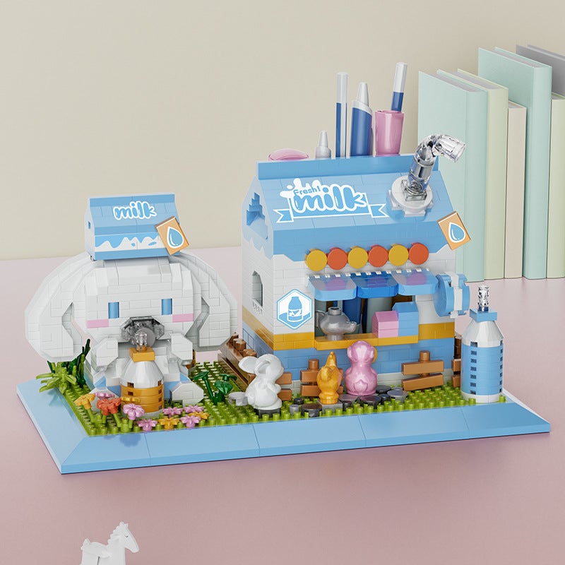 [ Generation] Cartoon Cute June 1 Pen Holder For Girls Gift Compatible With Lego Assembled Micro-Particle Building Blocks - Image 4