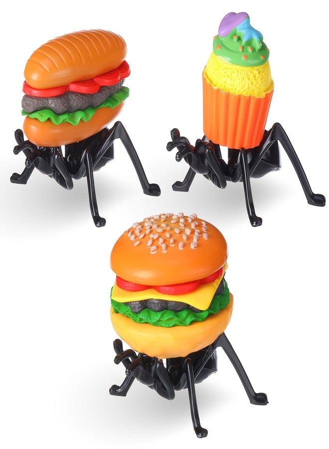 GlikCeil 3 Pcs Fake Ants Carrying Food Decor Summer Picnic Cookout BBQ Party Decoration Tiered Tray Decor for Spring Summer Picnic Favor - Image 1