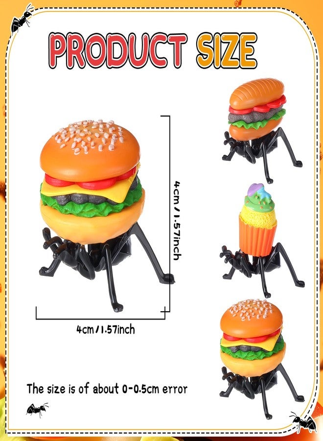 GlikCeil 3 Pcs Fake Ants Carrying Food Decor Summer Picnic Cookout BBQ Party Decoration Tiered Tray Decor for Spring Summer Picnic Favor - Image 2