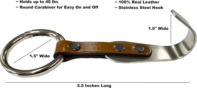 IQ Labs Premium Leather Headrest Hooks for Car - Image 3
