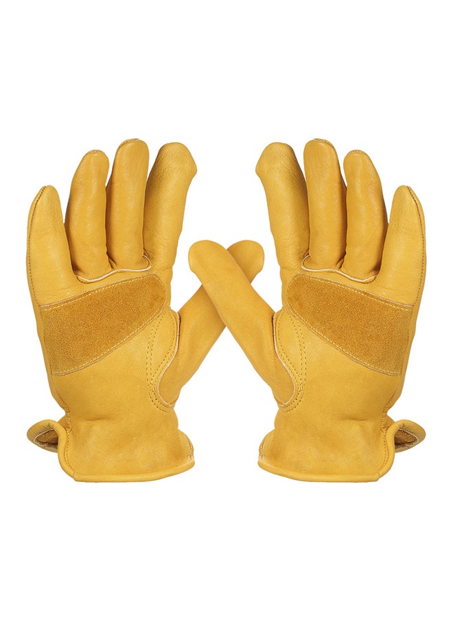 Non Slip Safety Worker Gardening Gloves Yellow - Image 5