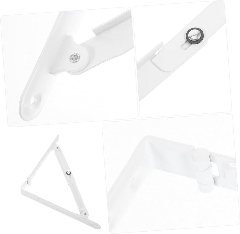 Tehaux 2 Pack Iron Folding Shelf Brackets Triangle Metal Wall Mount for Kitchen Outdoor - Image 4