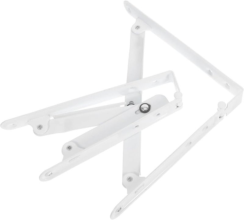Tehaux 2 Pack Iron Folding Shelf Brackets Triangle Metal Wall Mount for Kitchen Outdoor - Image 2