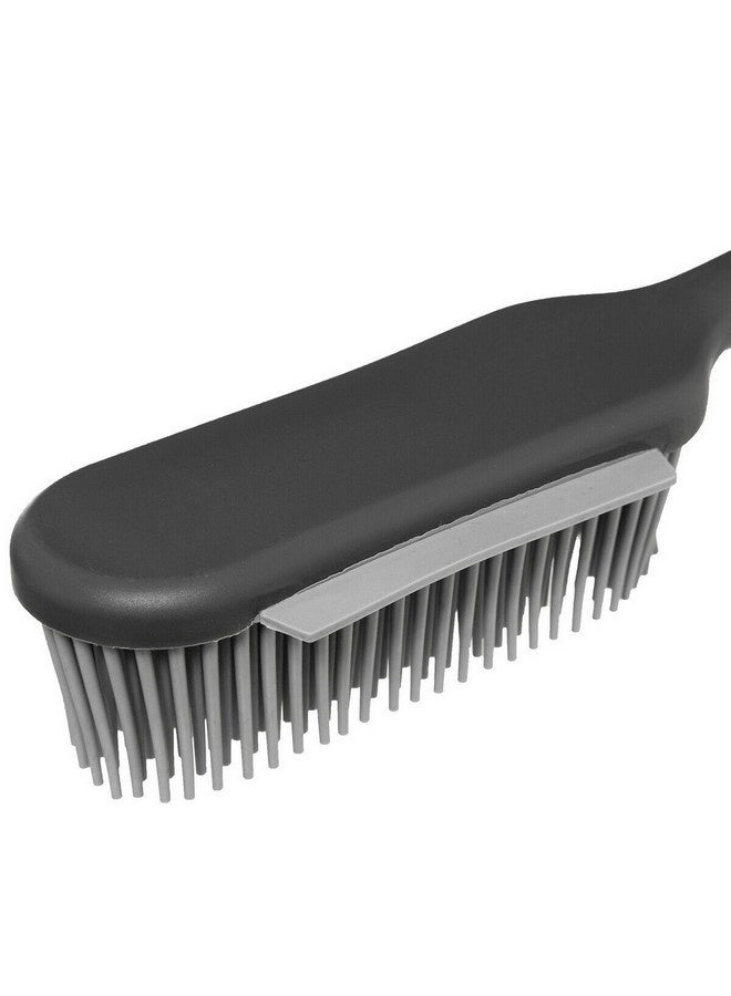 Five Simply Smart Handy and Durable Rubber-Look Dustpan and Brush Set Grey 7.1 x 17.5 x 32 cm 164747 - Image 5