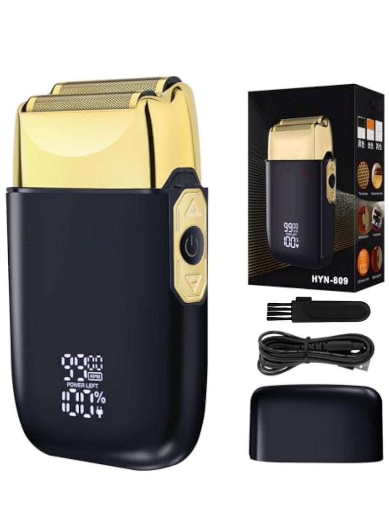 Zikra Foil Shaver for Men Barber, Electric Razor for Men, Double Electric Foil Trimmer with Cleaning brush, Professional Electric Razor, Cordless Rechargeable with USB, Detachable Design, LED Display - Image 1