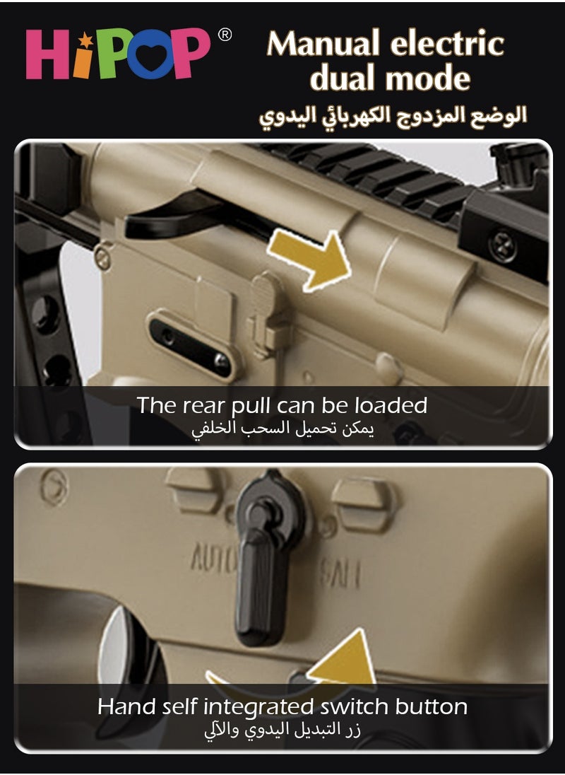 HIPOP - M416 Electric Toys Gun for Kids,Gun Toy with Shell Throwing Function,Manual and Electric Dual Mode,Safe Soft Bullet,Kids Educational Model Gun Toy and No Harm - Image 1