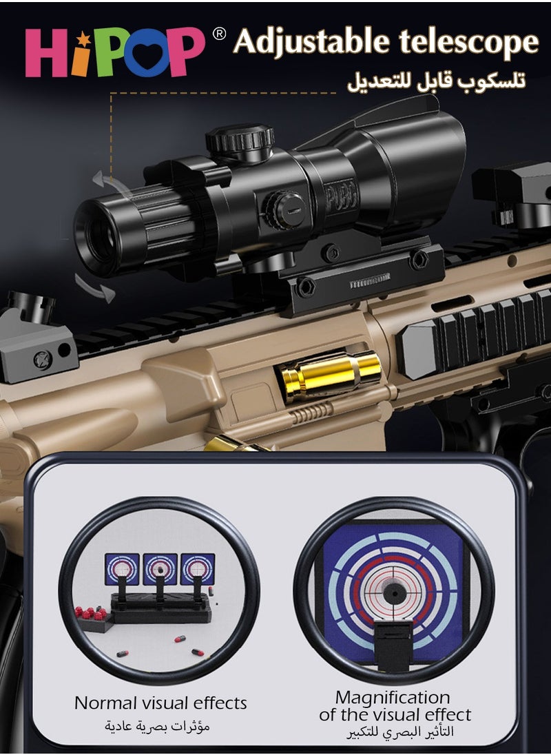 HIPOP - M416 Electric Toys Gun for Kids,Gun Toy with Shell Throwing Function,Manual and Electric Dual Mode,Safe Soft Bullet,Kids Educational Model Gun Toy and No Harm - Image 1