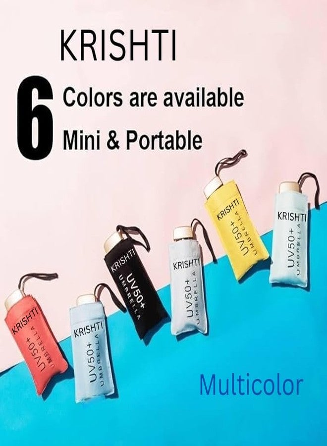 KRISHTI Compact Travel Umbrella - Portable Mini Folding Umbrella | Rain, Sun, Beach, | Golf - Elegant Slim Design Small Pocket Uv Protection - Lightweight Umbrella Girls Women - Image 4