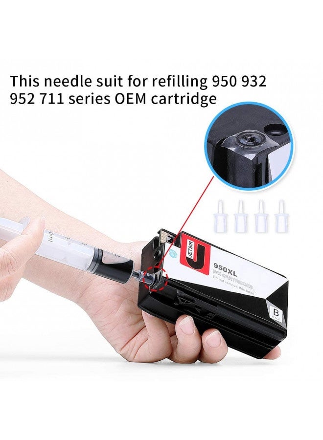 Jetsir 4 Color Ink Refill Kit For Hp 950 951 932 933 60 61 952 902 901 62 63 21 22 920 940 934 564 711 970 971 94 95 96 Ink Cartridge (2 Black 1 Cyan 1 Magenta 1 Yellow) 100Ml X5 Bottle With Syringe  - Image 3