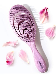 Keranique Detangling Hair Brush for Women - Gentle Scalp Massaging Hairbrush for Women With Flexible Paddle - Detangler Brush for Thin, Thick, Curly, Straight, and All Other Womens Hair Types by Keranique  - Image 1